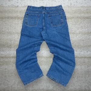 Vintage 90s Burry Lane Jeans 38x32 Relaxed Fit  Medium Wash Plaid Lined Work